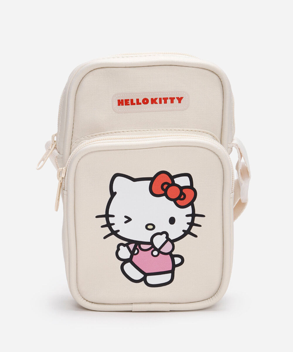 shoulder bag infantil hello kitty off white