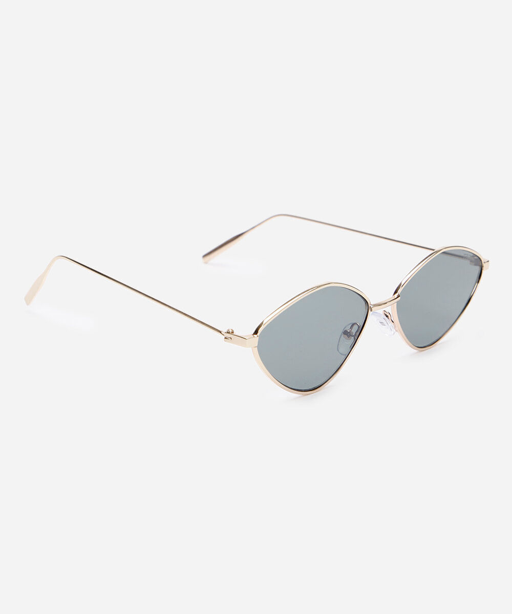 óculos de sol oval triton  dourado