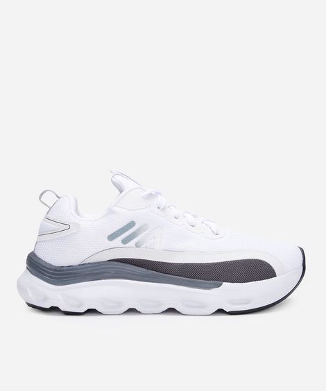 tênis esportivo ace com recortes branco