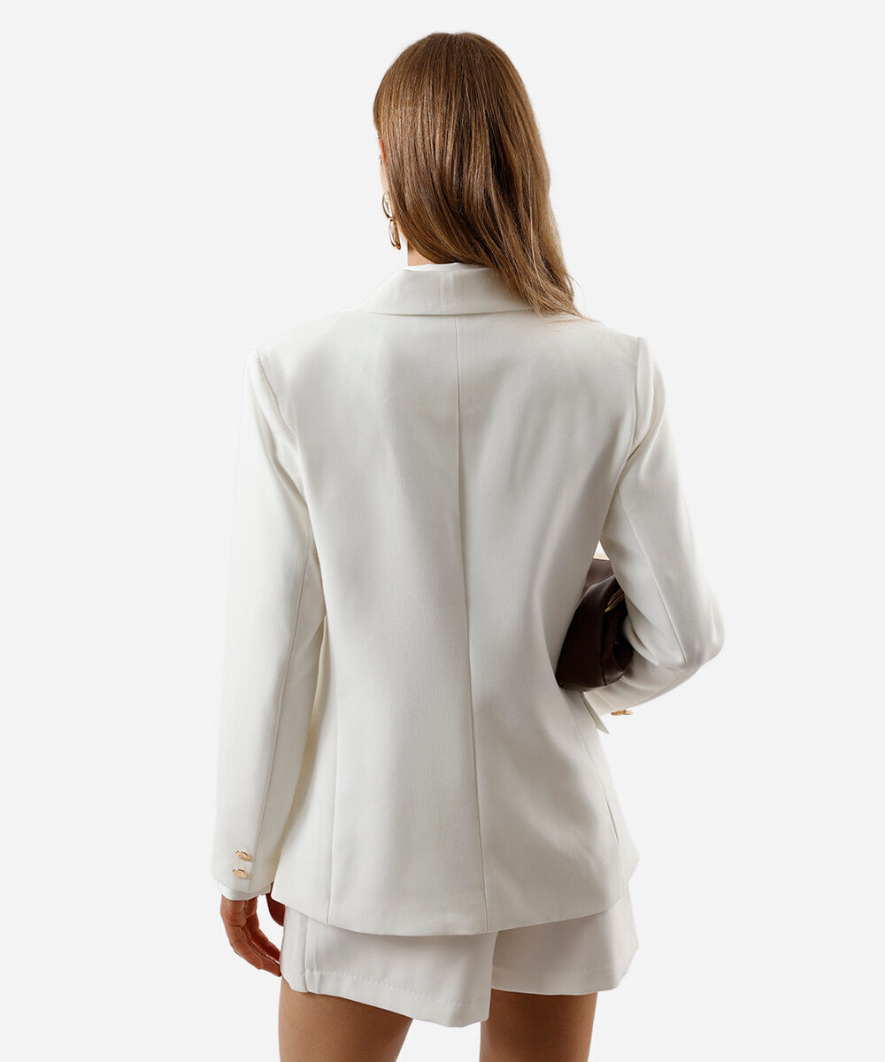 blazer de alfaiataria feminino com viscose off white
