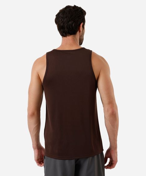 Regata Masculina Esportiva Gola Careca marrom