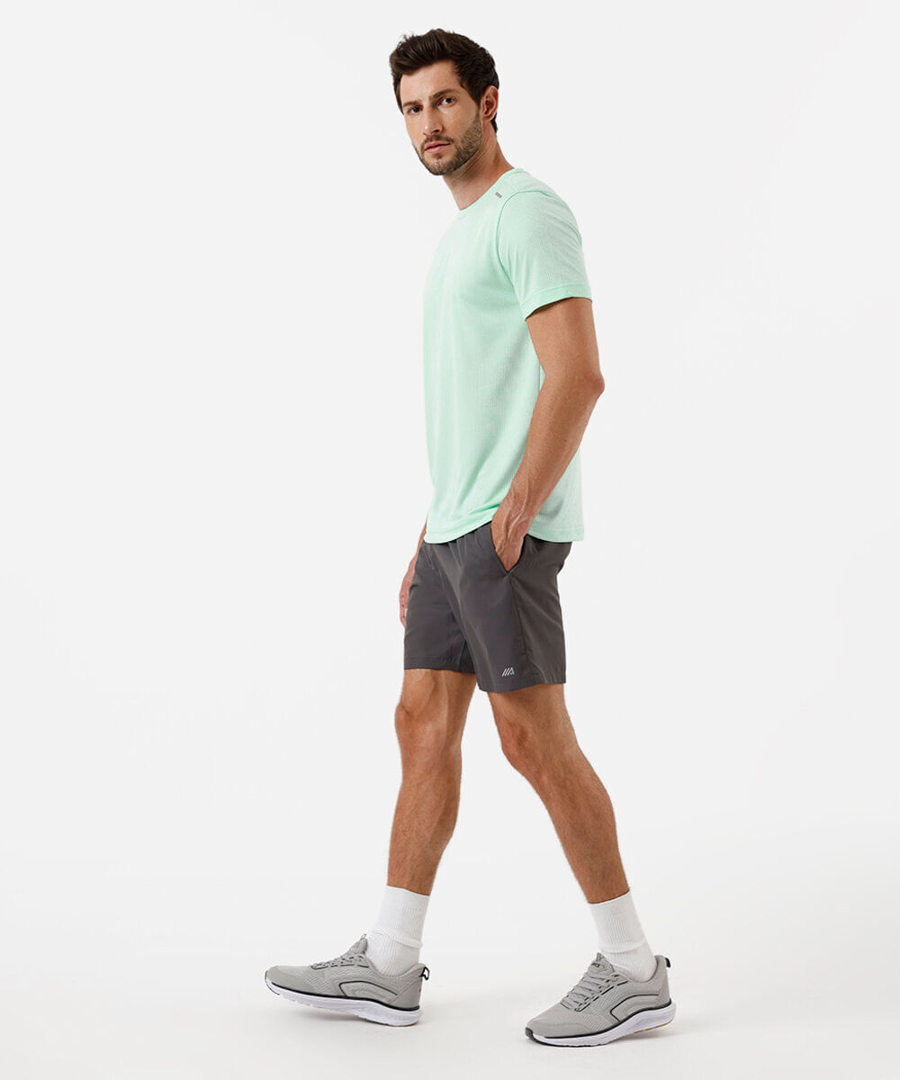 camiseta masculina esportista quadriculada verde