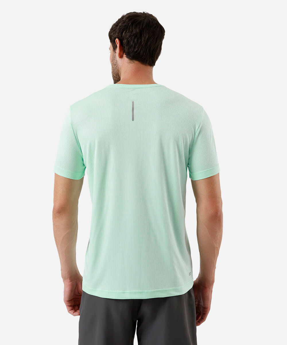 camiseta masculina esportista quadriculada verde