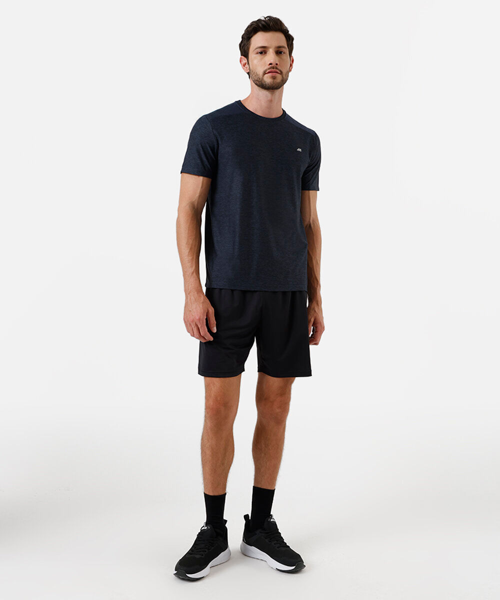 camiseta masculina esportiva ace com recorte azul