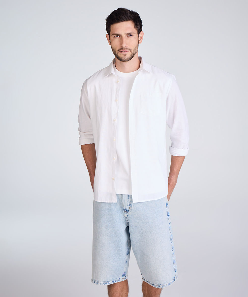 bermuda skater masculina jeans azul