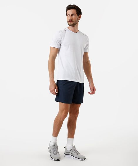 short masculino esportivo cós duplo azul