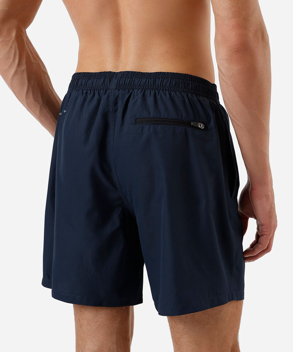 short masculino esportivo cós duplo azul