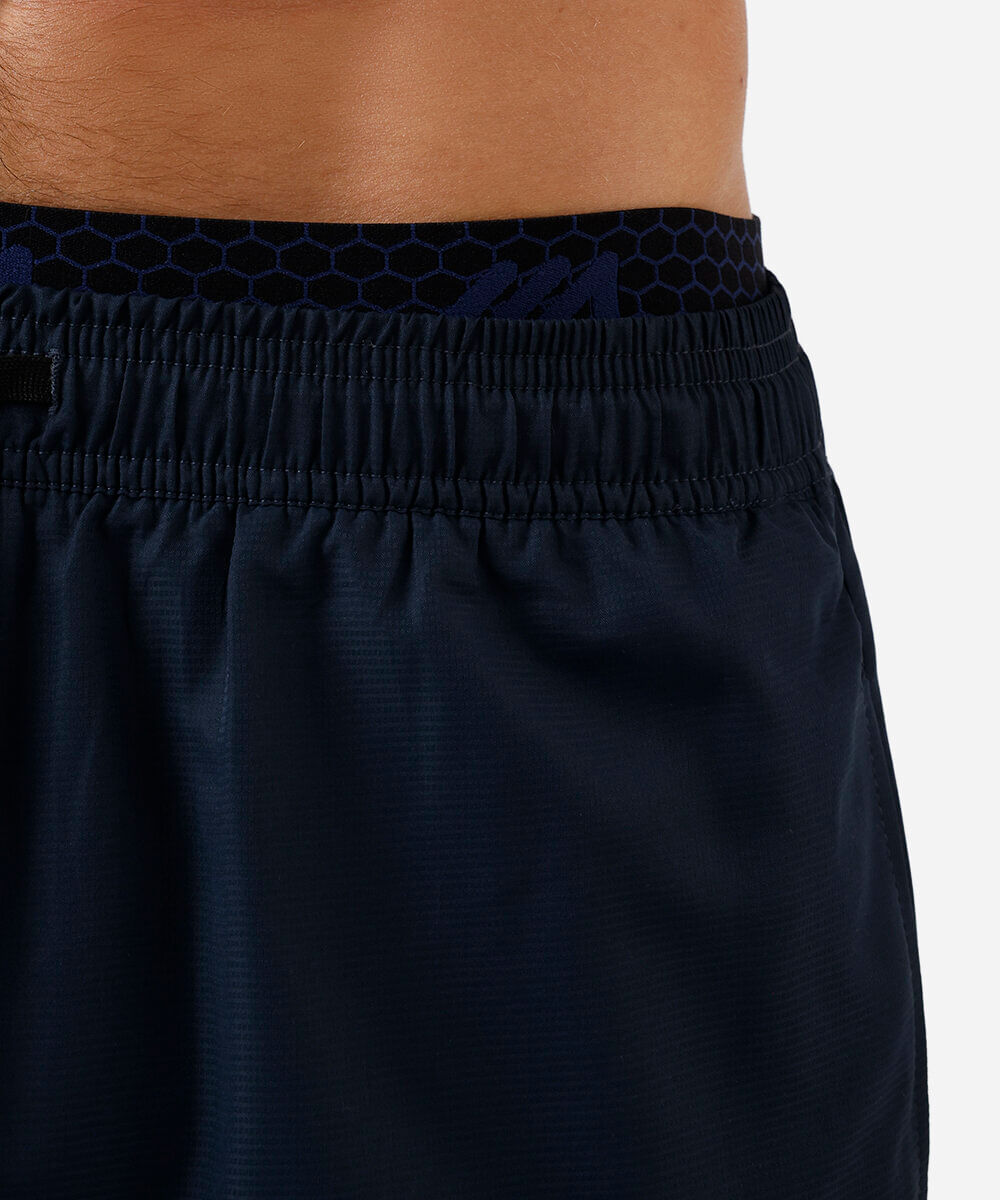 short masculino esportivo cós duplo azul