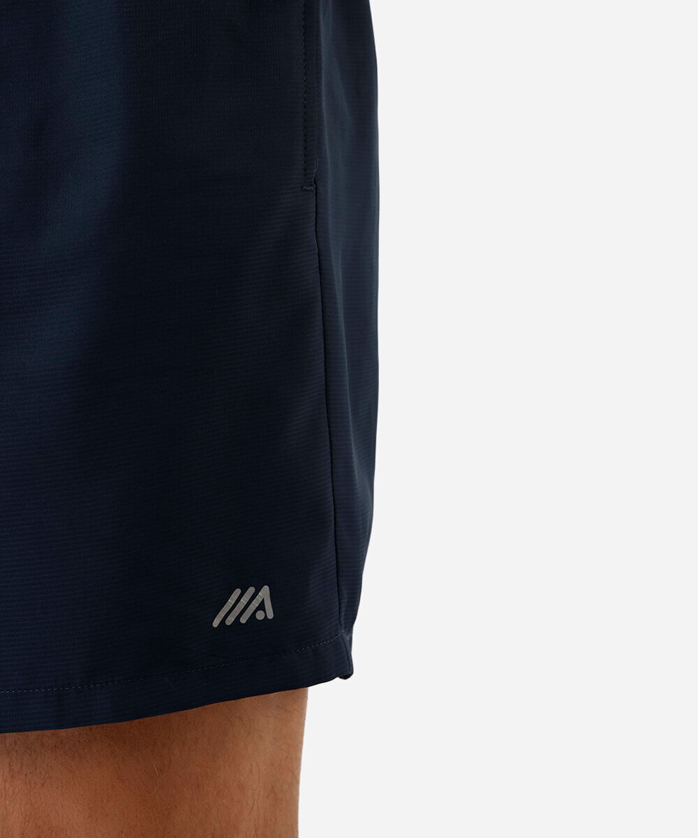 short masculino esportivo cós duplo azul