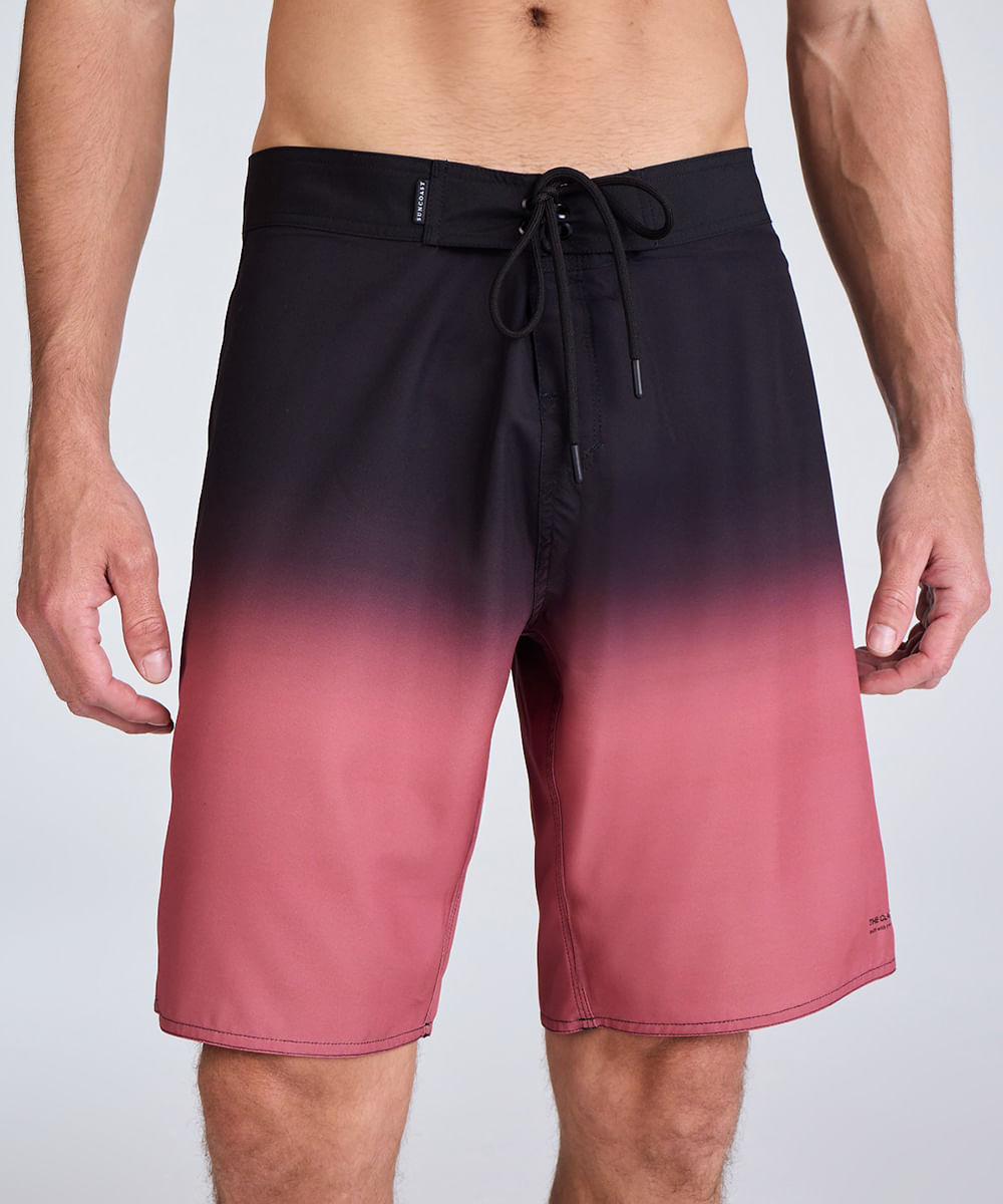 short boardshort masculino degradê preto