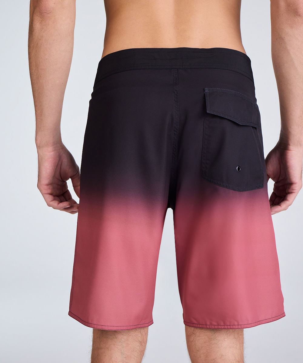 short boardshort masculino degradê preto