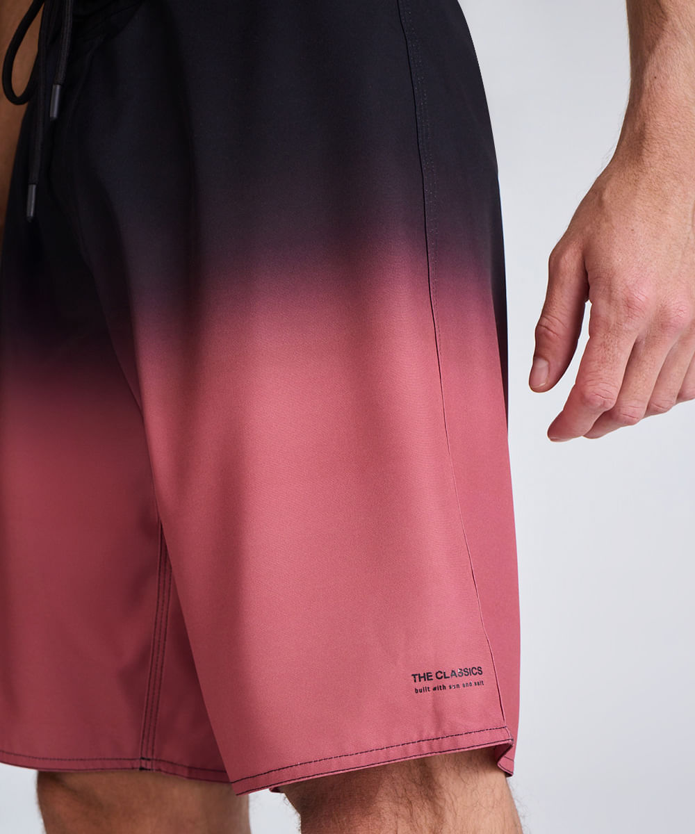 short boardshort masculino degradê preto
