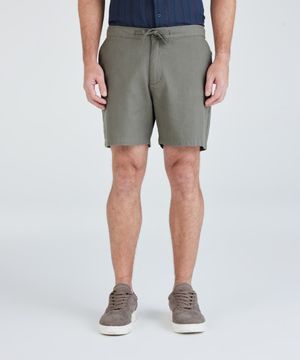 bermuda reta algodão verde