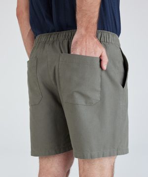 bermuda reta algodão verde