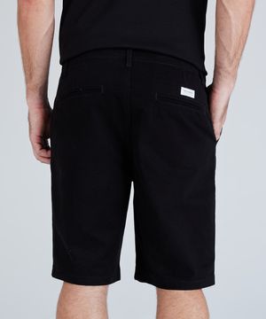 Bermuda Reta de Sarja - preto