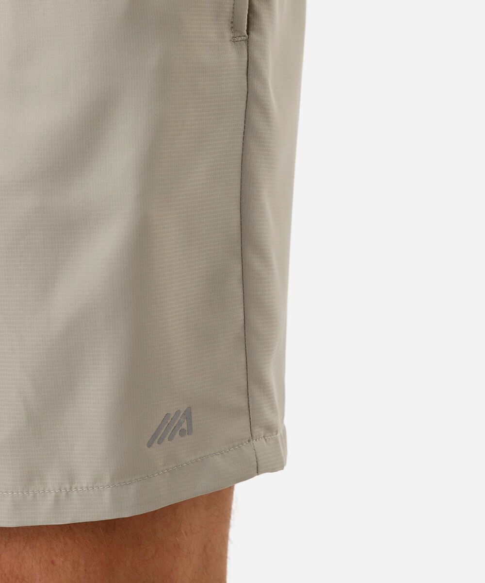 short masculino esportivo cós duplo bege