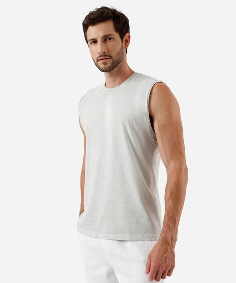 regata machão masculina regular fit em algodão verde