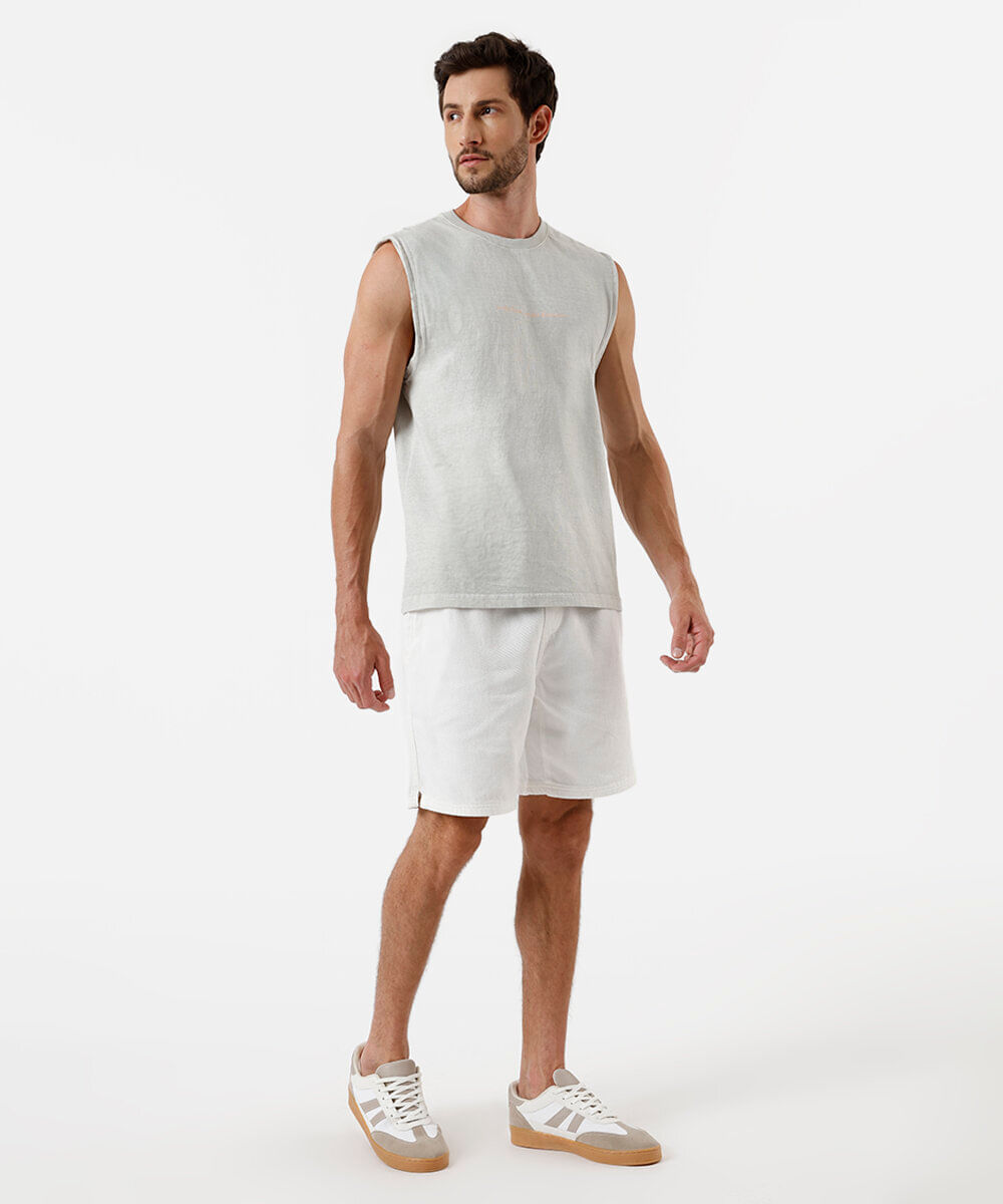 regata machão masculina regular fit em algodão verde