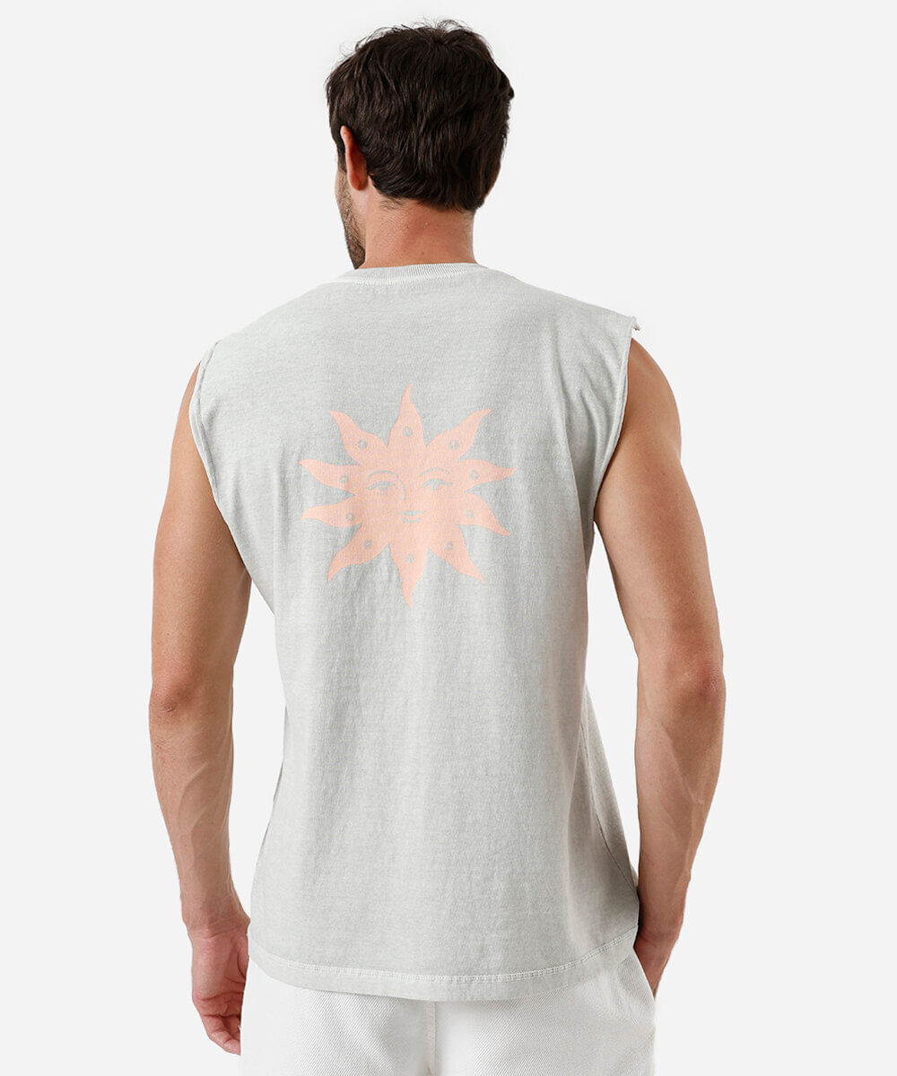regata machão masculina regular fit em algodão verde