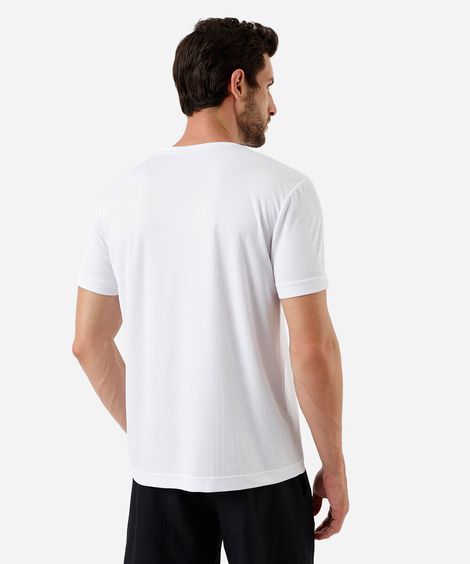 camiseta basic masculina texturizada branco