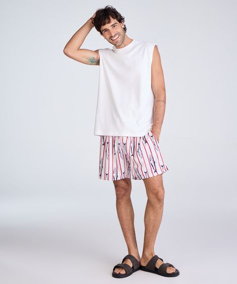 short reto masculino sardinhas off white