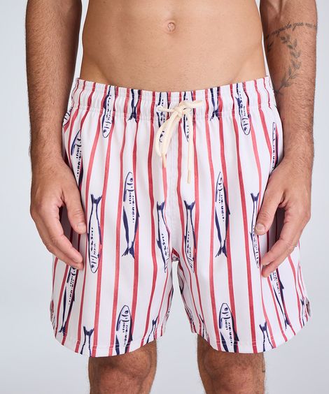 short reto masculino sardinhas off white
