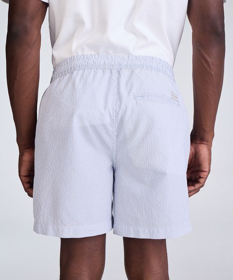 bermuda masculina listrada azul