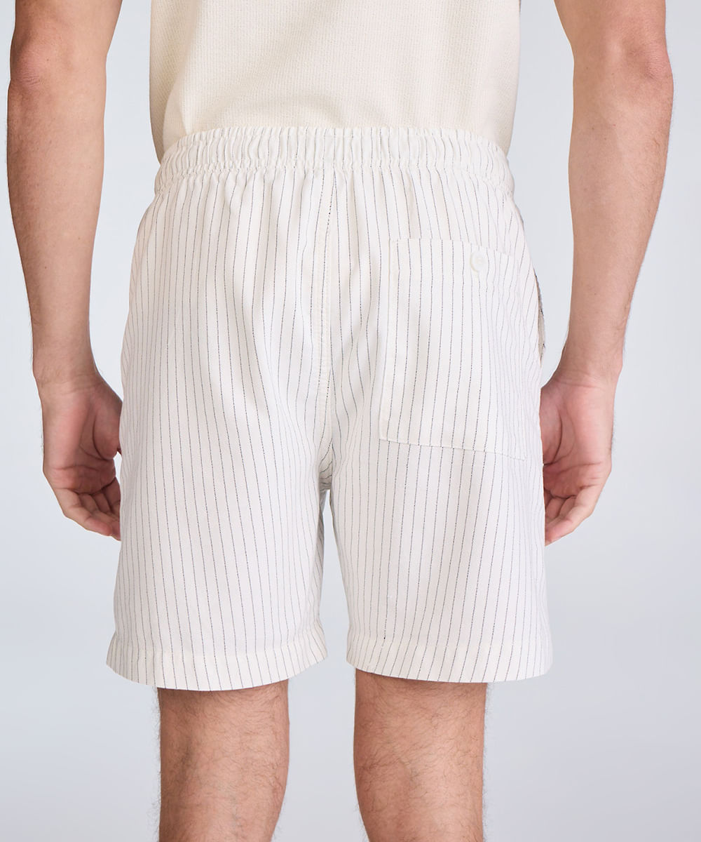 bermuda jogger masculina listrada off white