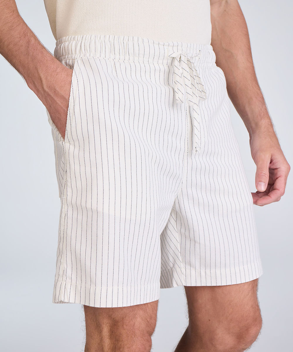 bermuda jogger masculina listrada off white