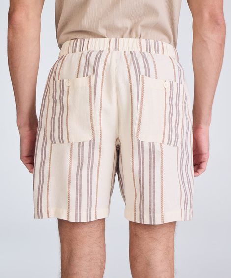 bermuda jogger masculina listrada off white