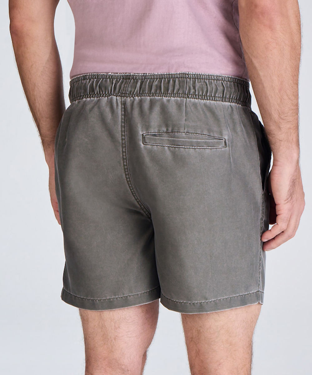 short jogger masculino estonado verde