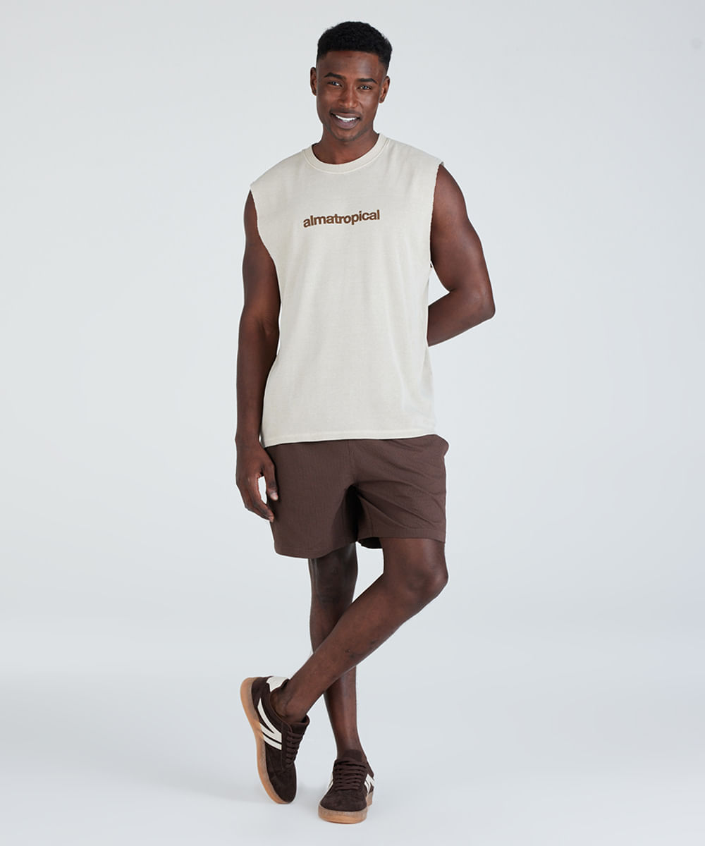 short reto masculino texturizado marrom