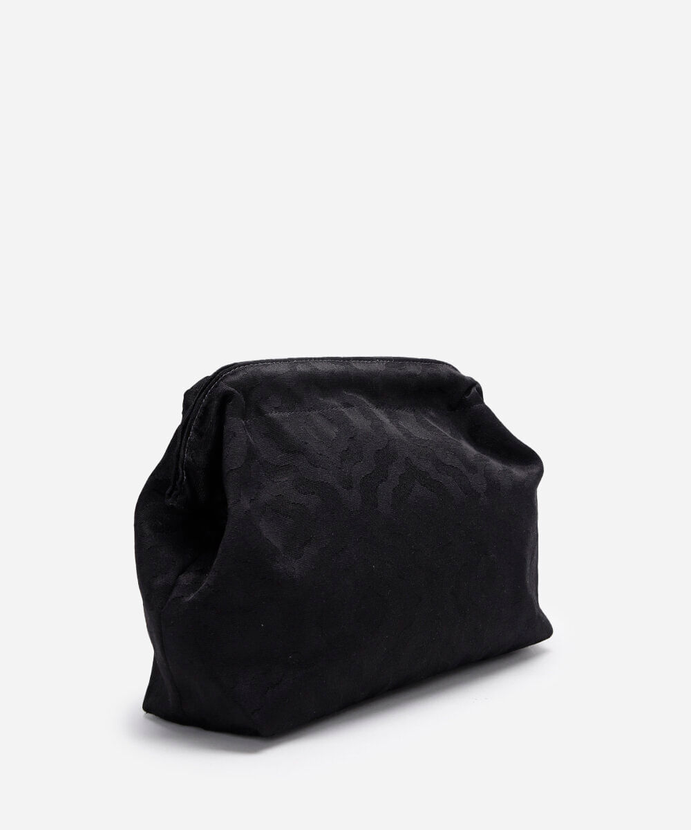 bolsa clutch jacquard mindset preta