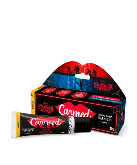 hidratante labial carmed stranger things preto 10g