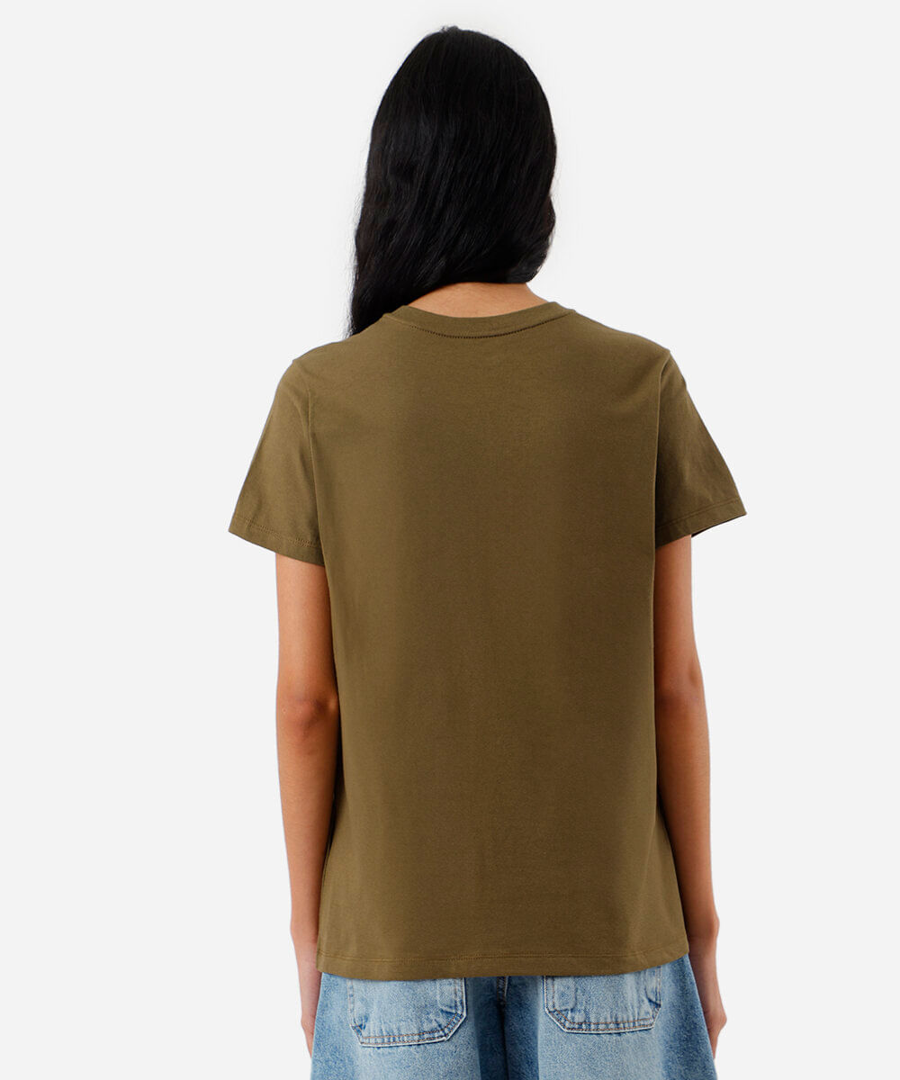 camiseta feminina de algodão waves verde