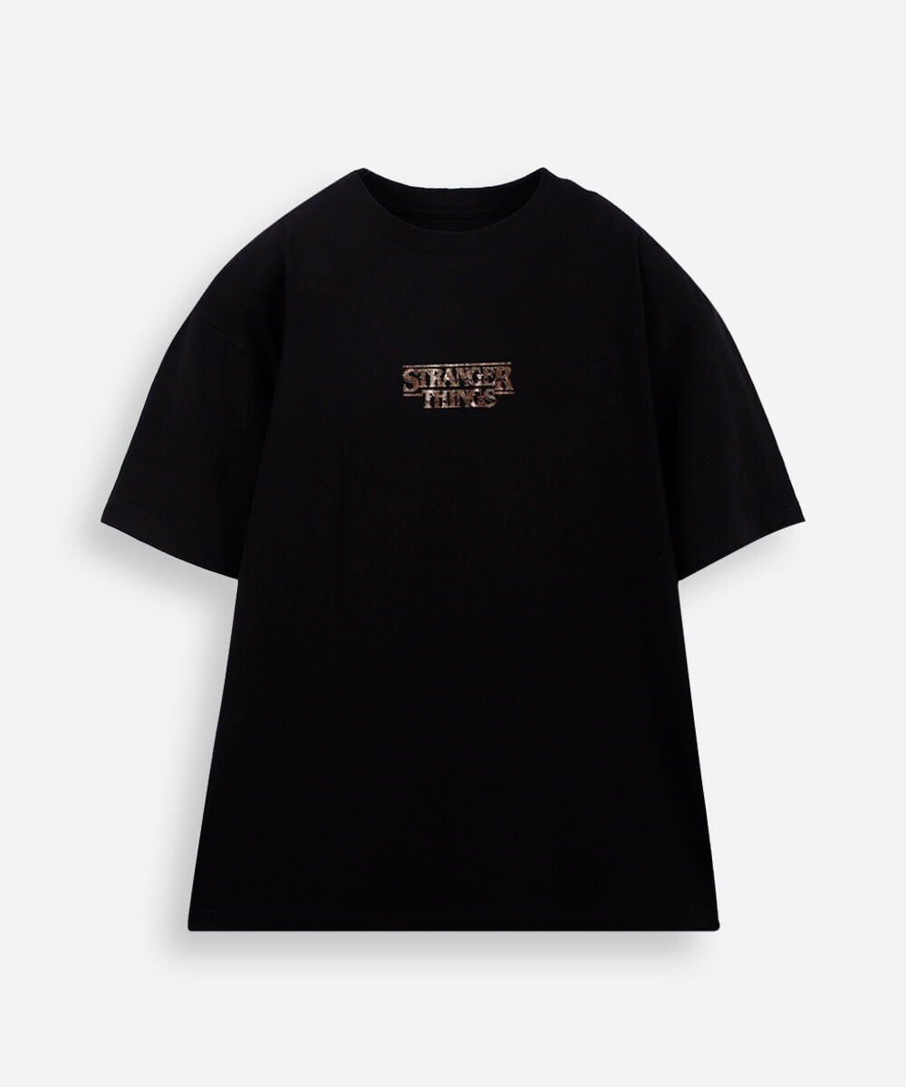 camiseta comfort juvenil em algodão preto