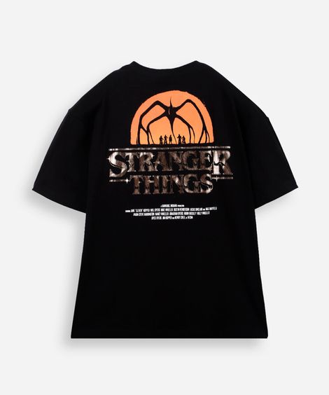 camiseta comfort juvenil em algodão preto