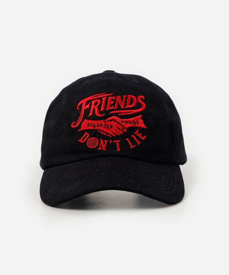 boné aba curva bordado preto