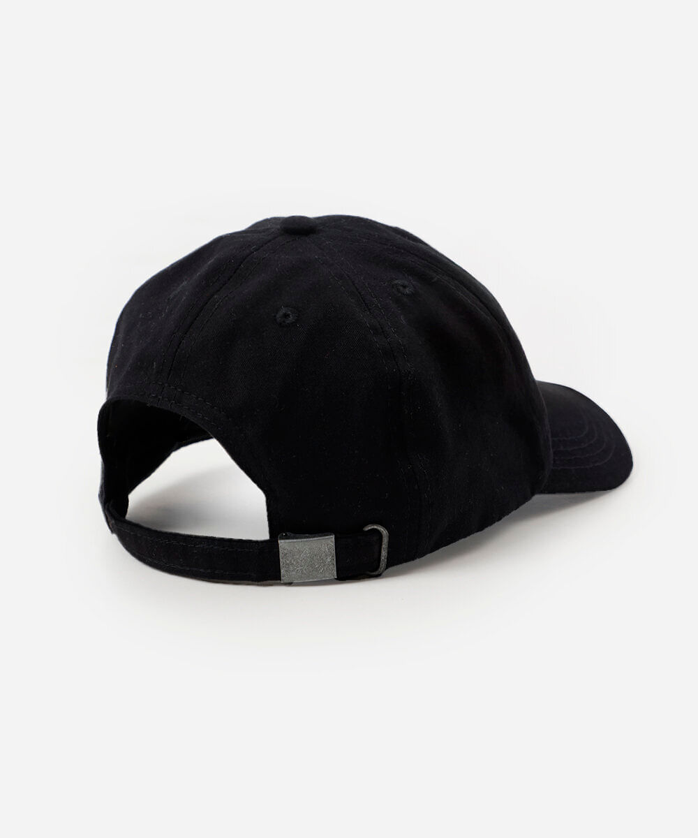 boné aba curva bordado preto