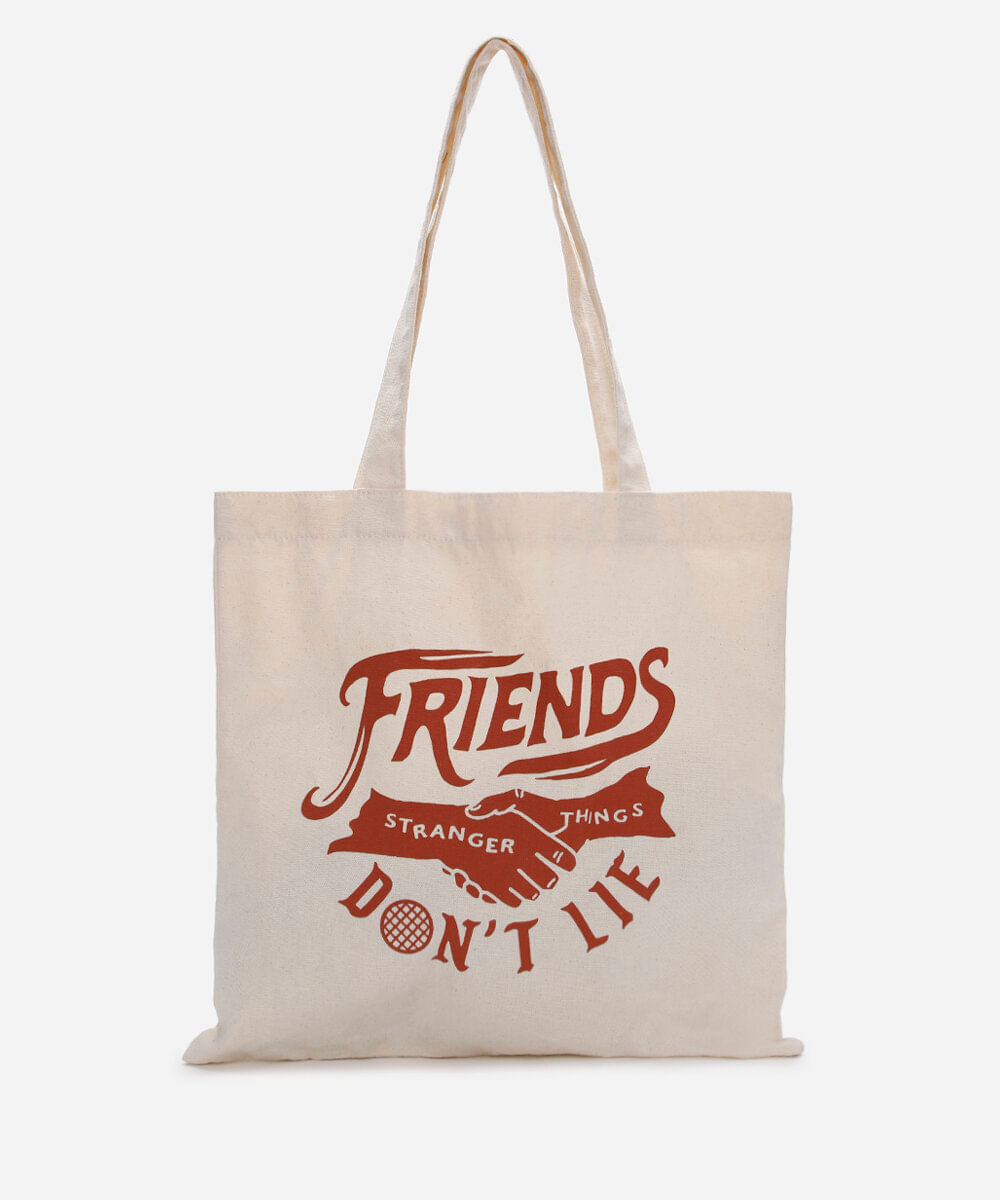 ecobag de algodão stranger things bege