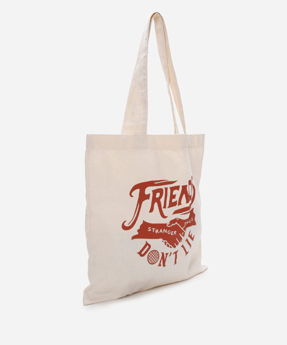 ecobag de algodão stranger things bege