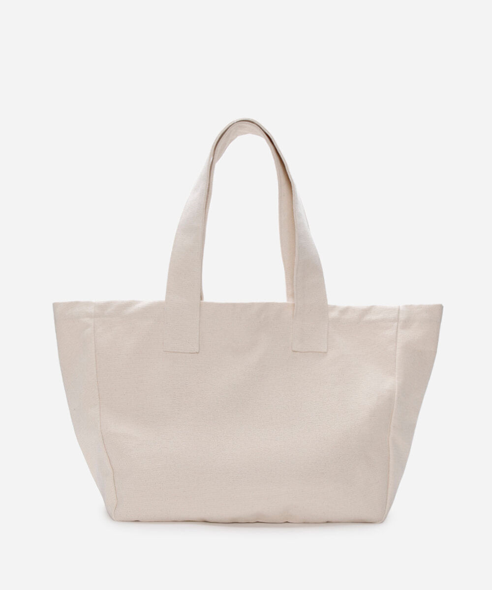 bolsa shopper bordada mindset bege