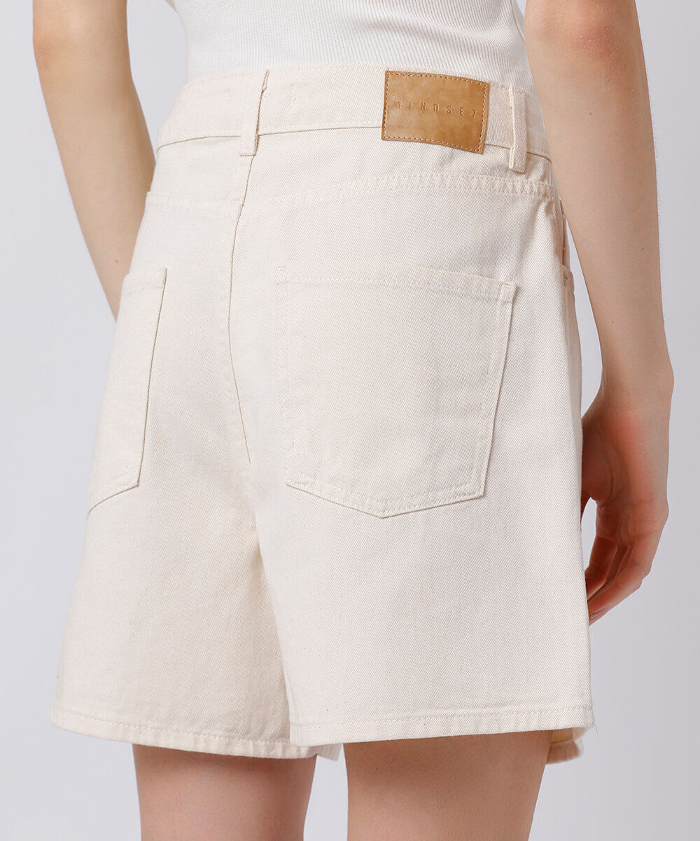 short los angeles feminino de sarja mindset off white