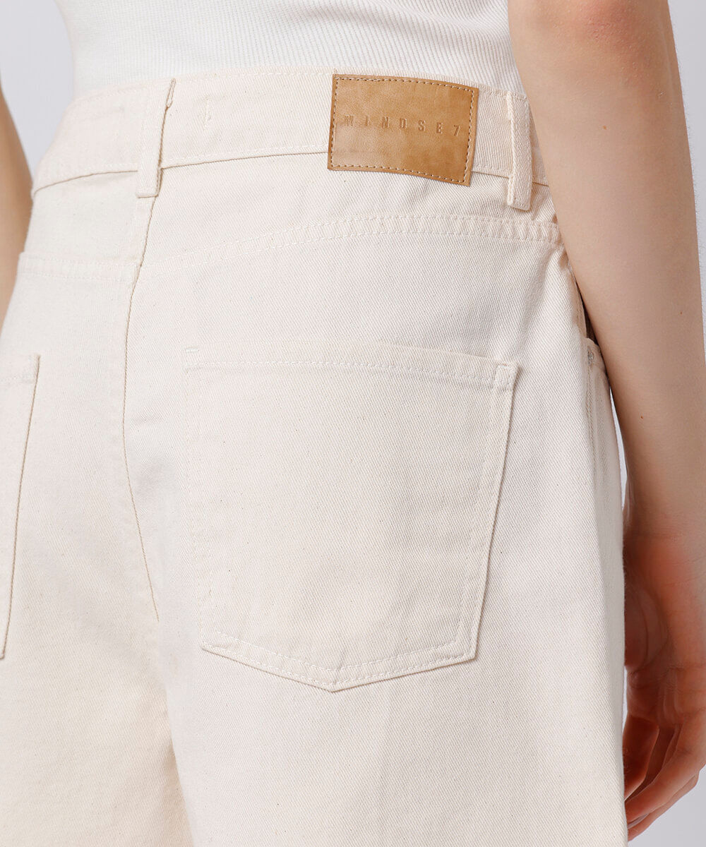 short los angeles feminino de sarja mindset off white
