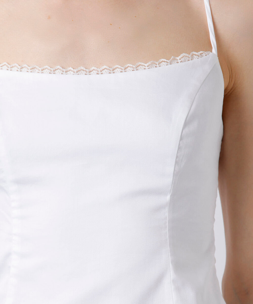 bata alça fina feminina de algodão mindset off white