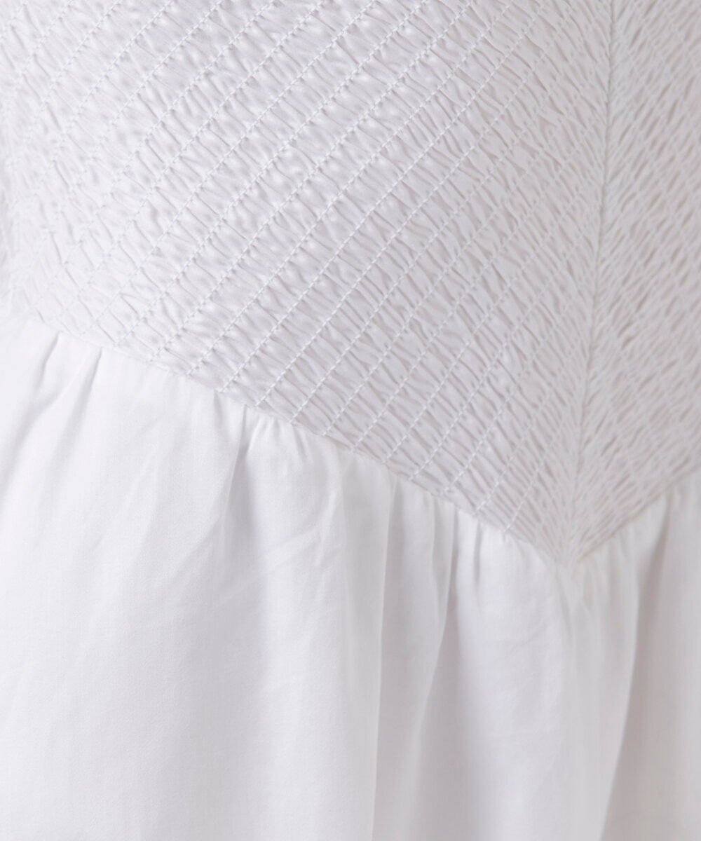 vestido midi feminino de algodão halterneck mindset off white