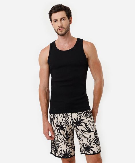 short boardshort masculino floral bege
