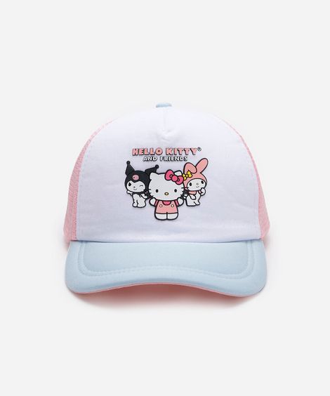 boné aba curva infantil hello kitty colorido