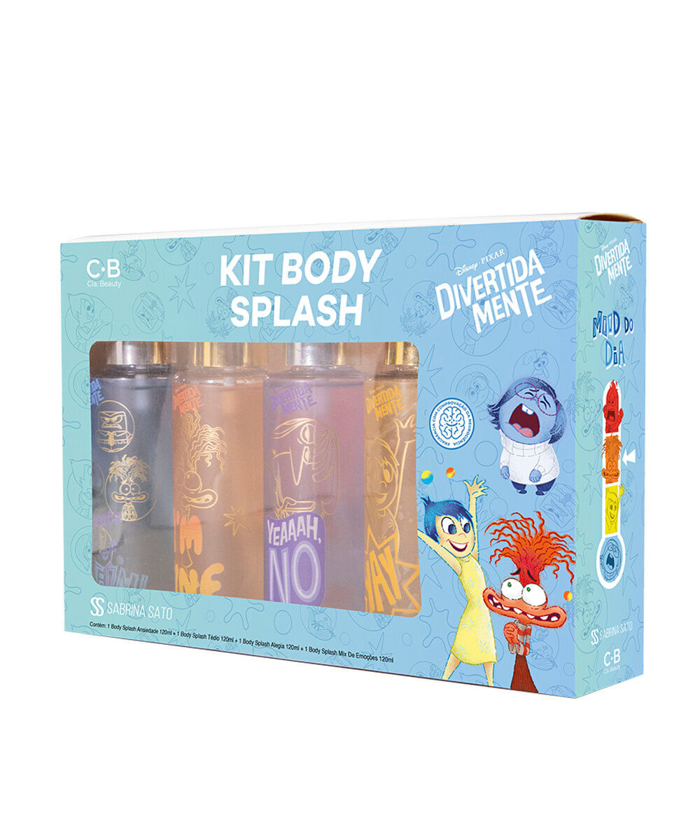 kit de 4 body splash divertidamente 120ml