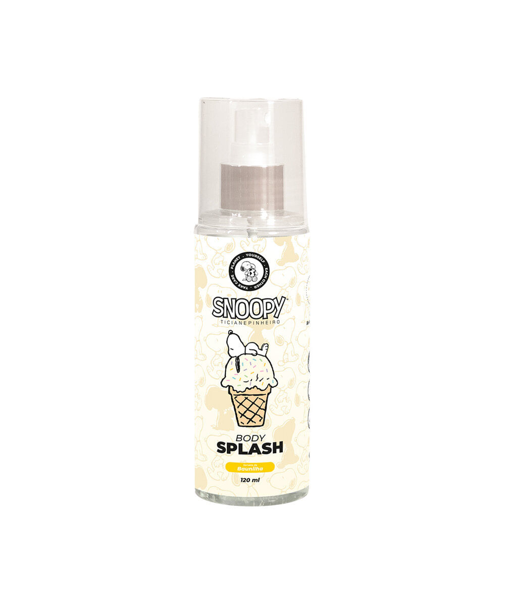 kit de body splash 120ml creme para mãos e corpo 60ml snoopy